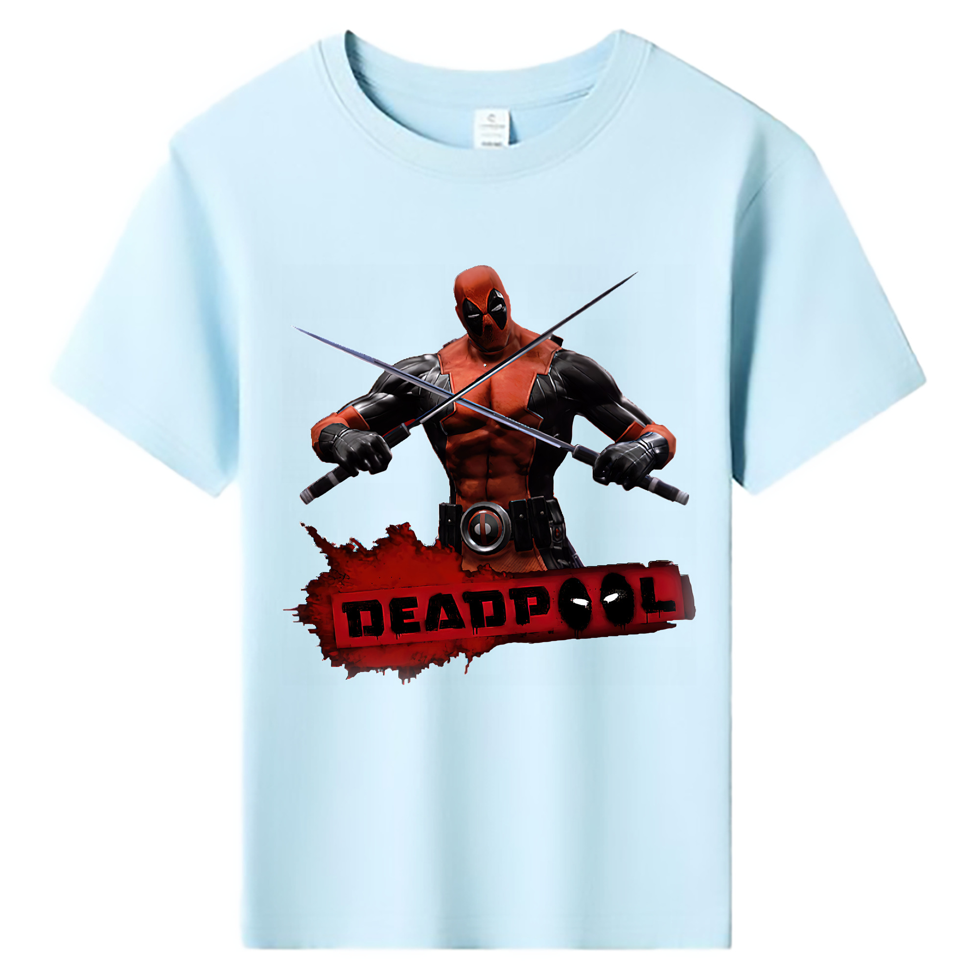 （画像用） Deadpool デッドプール 綿100％キッズTシャツ（フロントプリント）